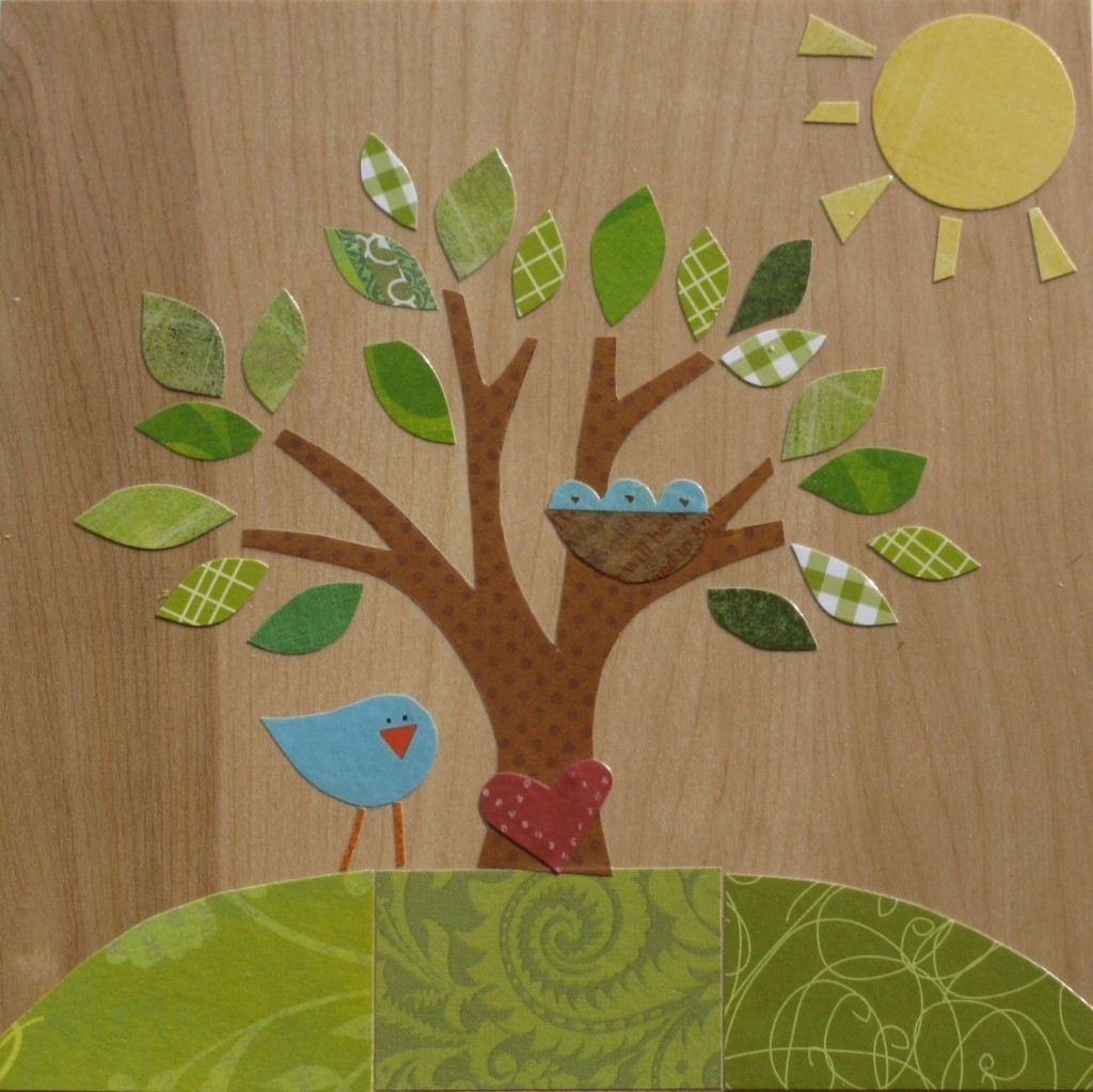 Bluebird's Tree of Love Collage