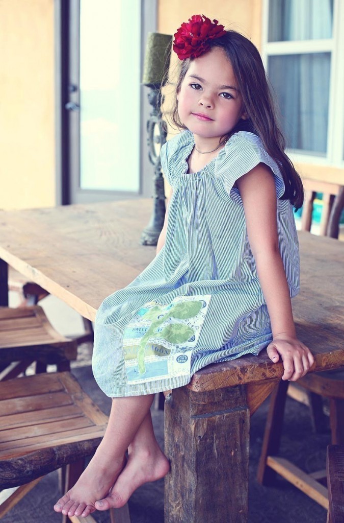 Sweet Pea Upcycled Peasant Dress