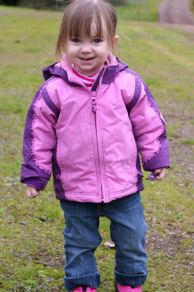 Baby girl is ready to find the perfect tree...