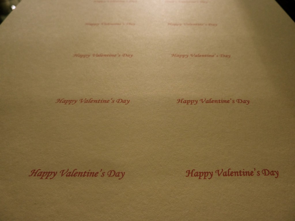 Recycled Paper with Happy Valentine's Day Printed